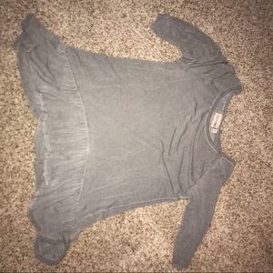 grey mid sleeve cotton shirt